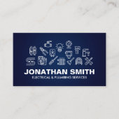Professionele Elektro & Loodgieterscontractant Visitekaartje (Voorkant)
