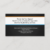 Professionele Elektro & Loodgieterscontractant Visitekaartje (Achterkant)