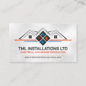 Professionele Elektro & Loodgieterscontractant Visitekaartje (Voorkant)