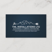 Professionele Elektro & Loodgieterscontractant Visitekaartje (Voorkant)