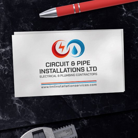 Professionele Elektro & Loodgieterscontractant Visitekaartje