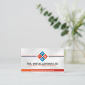 Professionele Elektro & Loodgieterscontractant Visitekaartje (Staand voorkant)