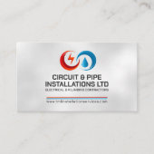 Professionele Elektro & Loodgieterscontractant Visitekaartje (Voorkant)