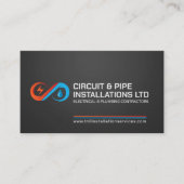 Professionele Elektro & Loodgieterscontractant Visitekaartje (Voorkant)