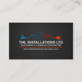 Professionele Elektro & Loodgieterscontractant Visitekaartje (Voorkant)