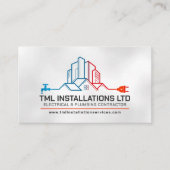 Professionele Elektro & Loodgieterscontractant Visitekaartje (Voorkant)