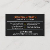 Professionele Elektroaannemer - Elektricien Visitekaartje (Achterkant)