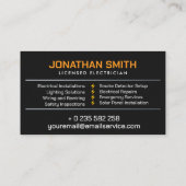 Professionele Elektroaannemer - Elektricien Visitekaartje (Achterkant)