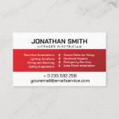 Professionele Elektroaannemer - Elektricien Visitekaartje (Achterkant)