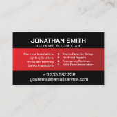 Professionele Elektroaannemer - Elektricien Visitekaartje (Achterkant)