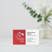 Professionele Elektroaannemer - Elektricien Visitekaartje (Staand voorkant)