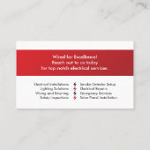 Professionele Elektroaannemer - Elektricien Visitekaartje (Achterkant)