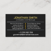 Professionele Elektroaannemer - Elektricien Visitekaartje (Achterkant)