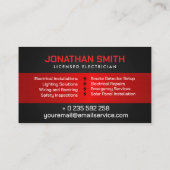 Professionele Elektroaannemer - Elektricien Visitekaartje (Achterkant)