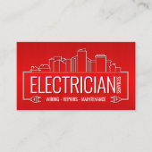 Professionele Elektroaannemer - Elektricien Visitekaartje (Voorkant)