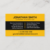 Professionele Elektroaannemer - Elektricien Visitekaartje (Achterkant)
