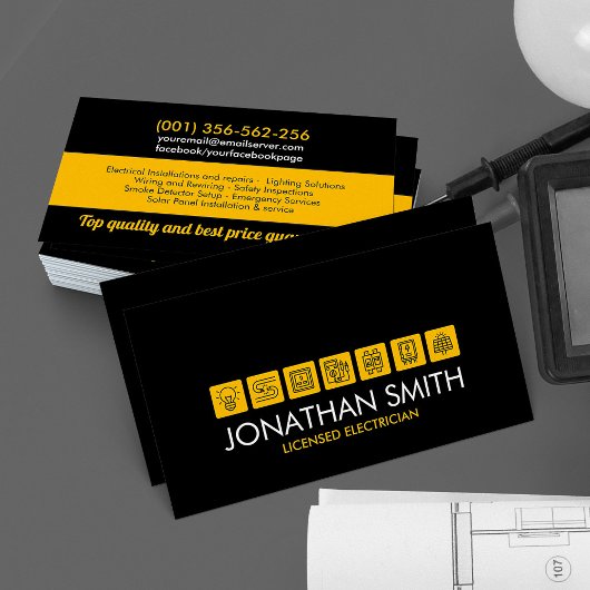 Professionele Elektroaannemer - Elektricien Visitekaartje