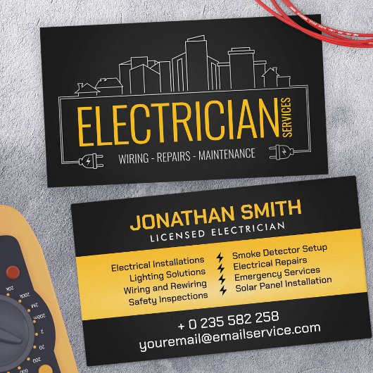 Professionele Elektroaannemer - Elektricien Visitekaartje