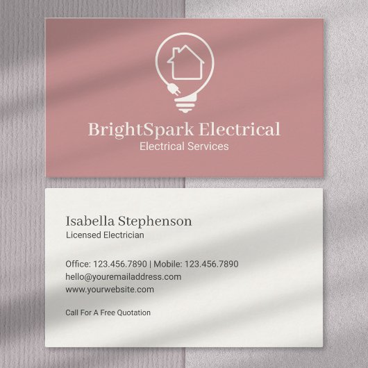 Professionele Elektromonteur Modern Minimaal Visitekaartje