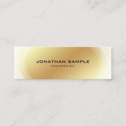 Professionele elite Gold Design Elegant Plain Chic Mini Visitekaartje (Voorkant)
