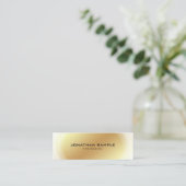 Professionele elite Gold Design Elegant Plain Chic Mini Visitekaartje (Staand voorkant)