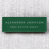 Professionele Emerald Green Modern Business Naambadge