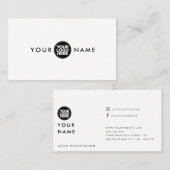 Professionele en eenvoudige Visitekaartjes met Log (Voorkant / Achterkant)