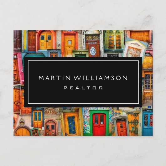 Professionele en hoogwaardige bedrijfsdeuren briefkaart (Voorkant)