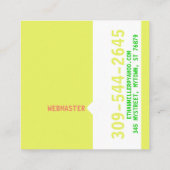 Professionele en huidige persoonlijke vierkante visitekaartje (Achterkant)