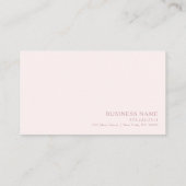 Professionele en minimale benoemingskaart visitekaartje (Achterkant)