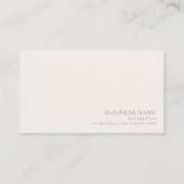 Professionele en minimale benoemingskaart visitekaartje (Achterkant)