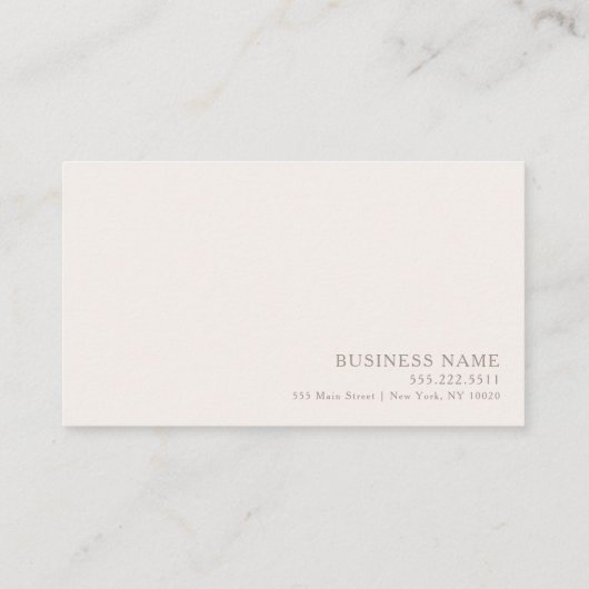 Professionele en minimale benoemingskaart visitekaartje (Achterkant)