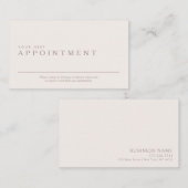 Professionele en minimale benoemingskaart visitekaartje (Voorkant / Achterkant)