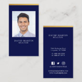 Professionele en minimale makelaar Foto Visitekaartje (Voorkant / Achterkant)