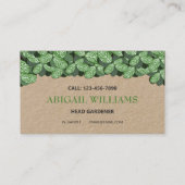 Professionele en moderne gardening/landschapsarchi visitekaartje (Achterkant)