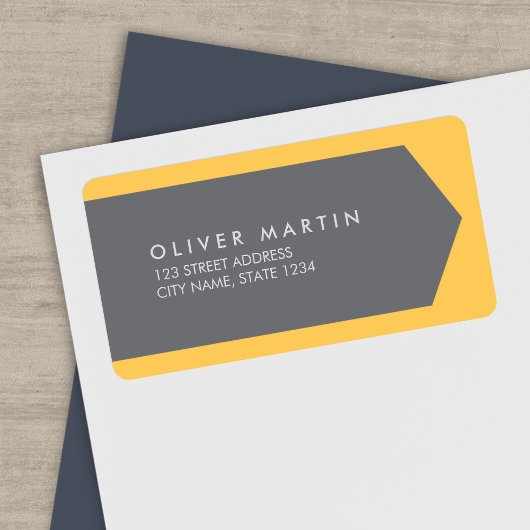 Professionele en moderne lichte Oranje en grijze a Etiket