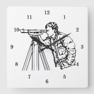 Professionele enquête vierkante klok