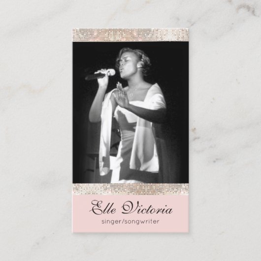 Professionele entertainer Performer-foto Visitekaartje (Voorkant)