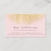 Professionele estheticus Lashes Gold Roos Powder Afsprakenkaartje (Voorkant)