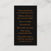 Professionele eten- en huishouddiensten visitekaartje (Achterkant)