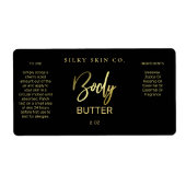 Professionele etiketten met gebluste zwarte gouden (Voorkant)