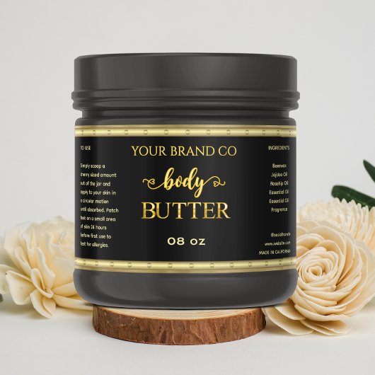 Professionele etiketten met gebluste zwarte gouden