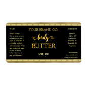 Professionele etiketten met gebluste zwarte gouden (Voorkant)