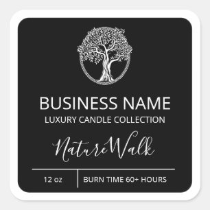 Professionele etiketten met zwarte mozaïekkaars