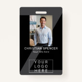 Professionele Event ID Lanyard naam QR code foto Badge (Voorkant)