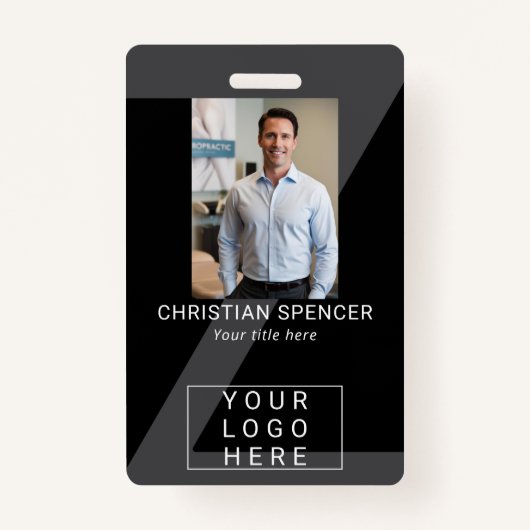 Professionele Event ID Lanyard naam QR code foto Badge (Voorkant)