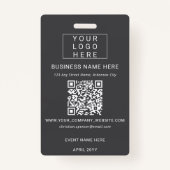 Professionele Event ID Lanyard naam QR code foto Badge (Achterkant)