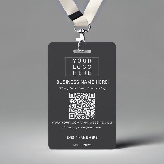 Professionele Event ID Lanyard naam QR code foto Badge