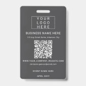 Professionele Event ID Lanyard naam QR code foto Badge (Achterkant)