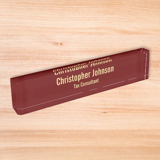 Professionele Executive Business Kantoor Faux Gold Naambordje